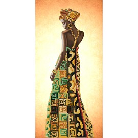 "Яблочный Спас" Набор для вышивания бисером "Африканские леди 2" 20*37 см
