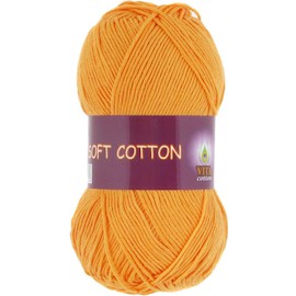 Пряжа Vita-cotton "Soft cotton" 1829 Желток 100% хлопок 175 м 50гр
