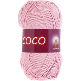 Пряжа Vita-cotton "Coco" 3866 Чайная роза 100% мерсеризованный хлопок 240 м 50гр